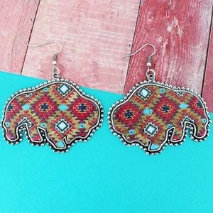 Buffalo cork earrings